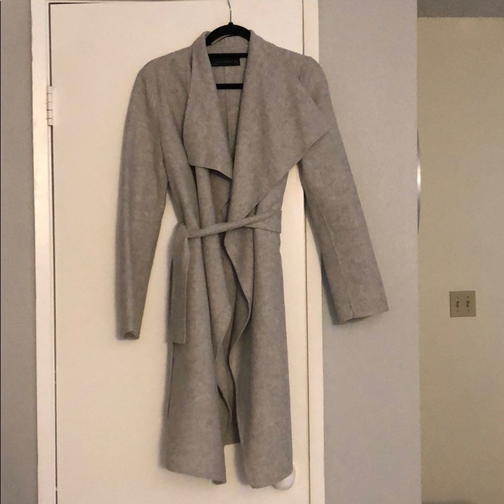 Zara Wool Overcoat in Grey